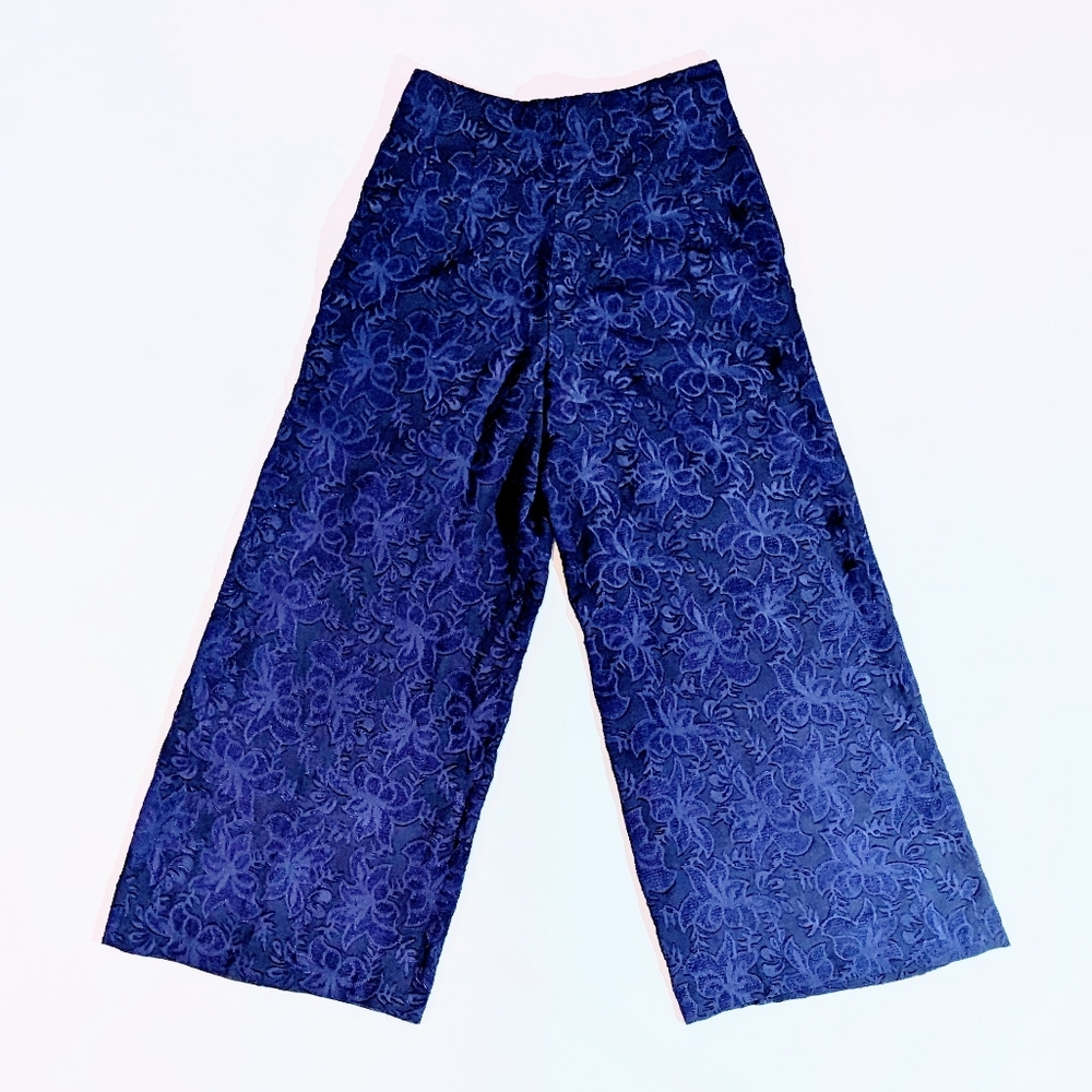 Vintage 80s high waisted see-through dressy flare pants